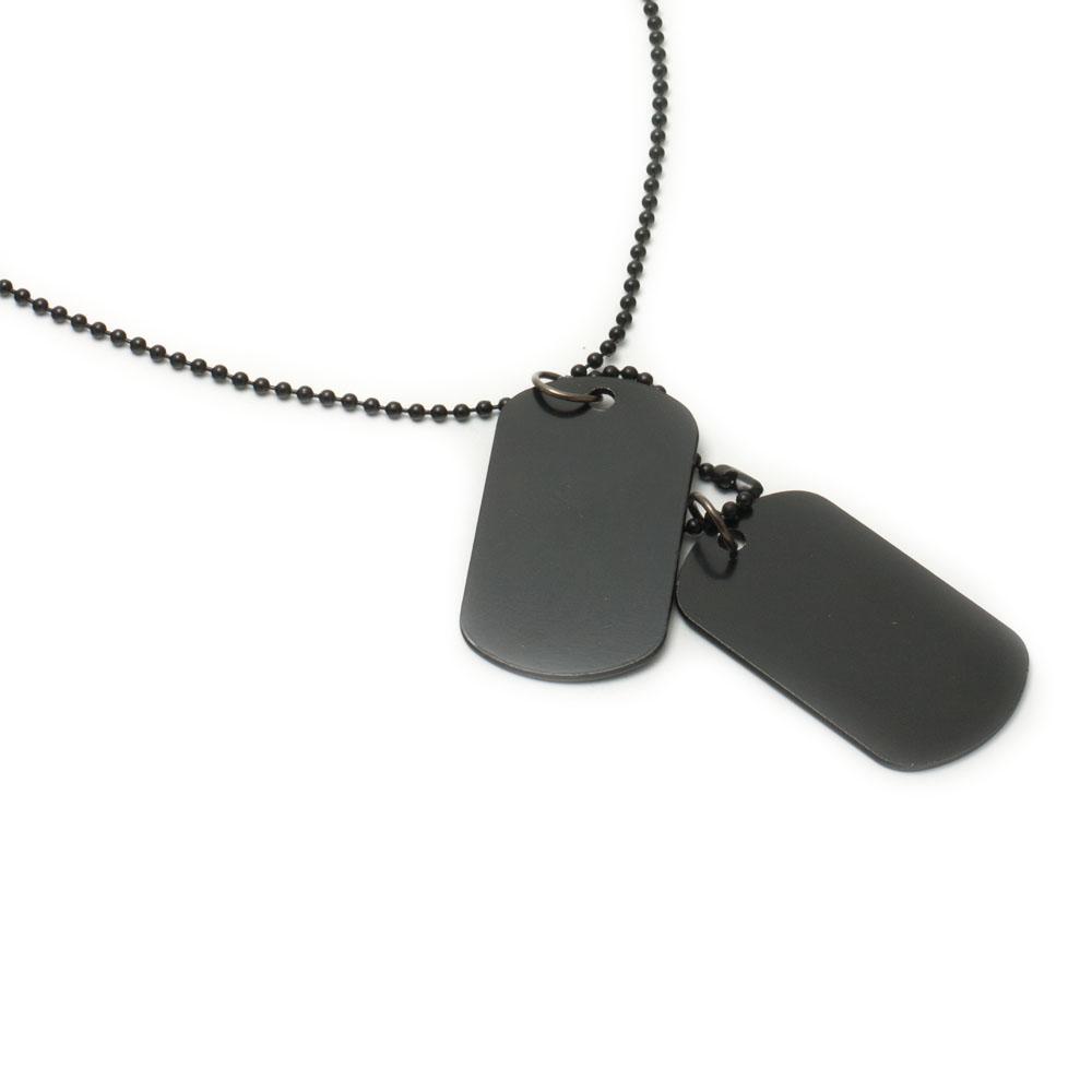 niki orange  Dog Tag Halskette mit individueller Gravur, Unisex 